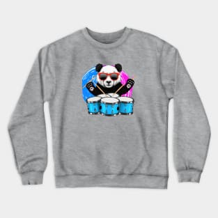 Panda Drummer Crewneck Sweatshirt